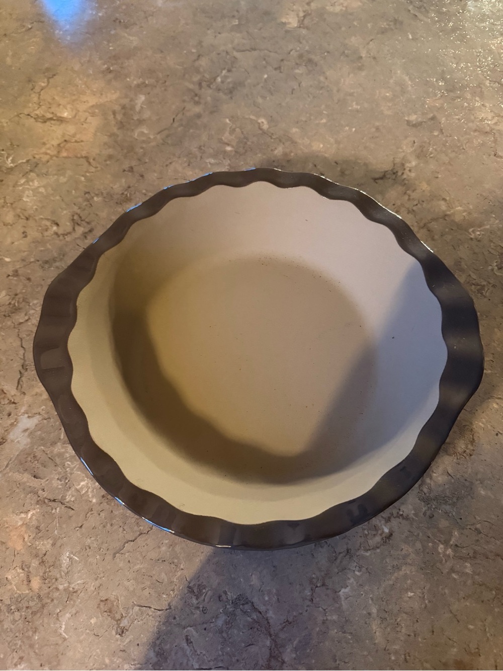 Pampered Chef Stoneware Pie Dish + Pie Crust Shield